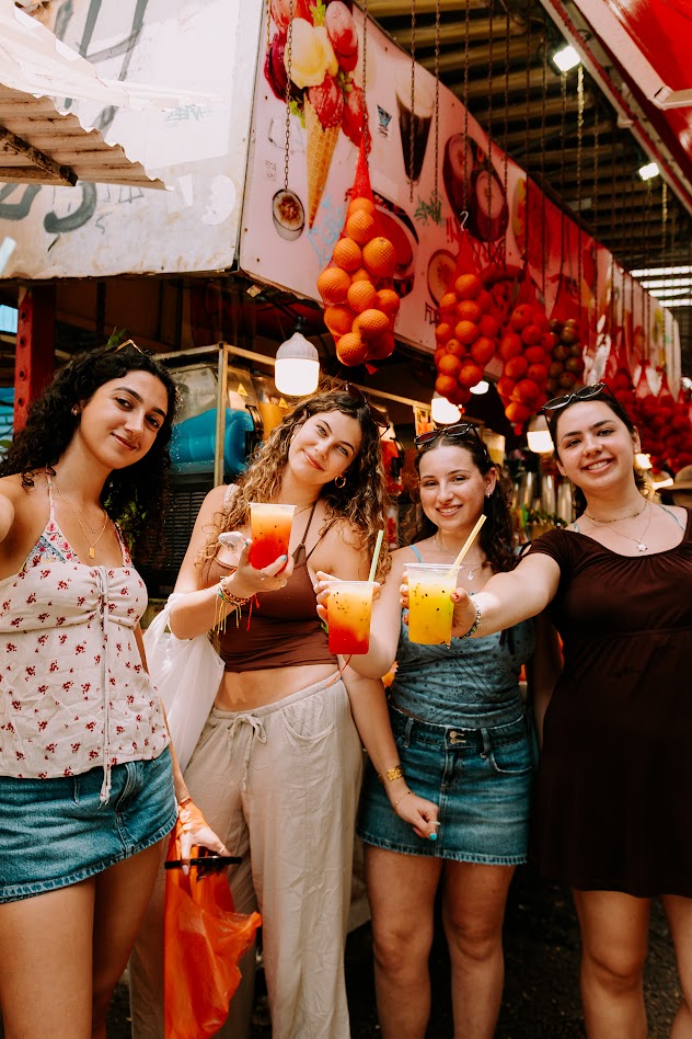 Birthright Israel trip moment in Israel
